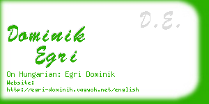 dominik egri business card